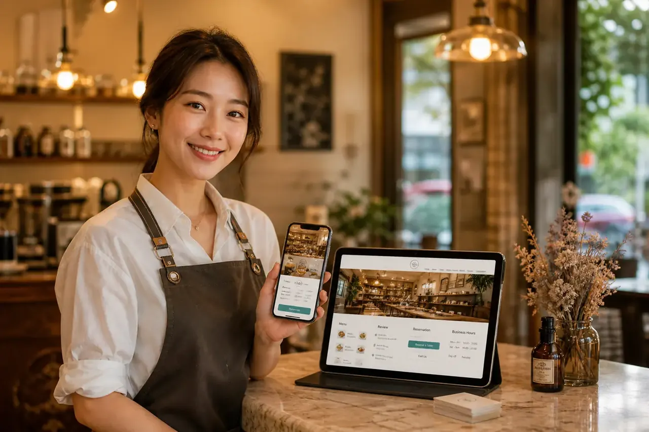 소상공인·자영업 홈페이지 예시